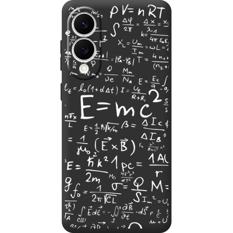 Чорний чохол BoxFace Samsung Galaxy S25 Edge E=mc2