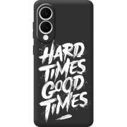 Чорний чохол BoxFace Samsung Galaxy S25 Edge Hard Times Good Times