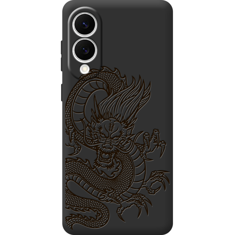 Чорний чохол BoxFace Samsung Galaxy S25 Edge Chinese Dragon