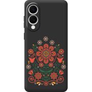 Чорний чохол BoxFace Samsung Galaxy S25 Edge Ukrainian Ornament