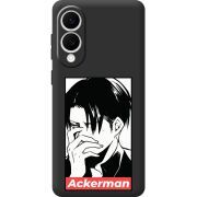 Чорний чохол BoxFace Samsung Galaxy S25 Edge Attack On Titan - Ackerman