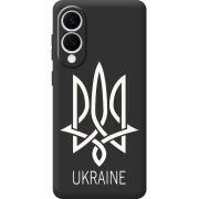 Чорний чохол BoxFace Samsung Galaxy S25 Edge Тризуб монограмма ukraine