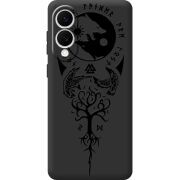 Чорний чохол BoxFace Samsung Galaxy S25 Edge Hugin and Munin