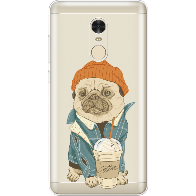 Прозрачный чехол Uprint Xiaomi Redmi Note 4 Dog Coffeeman