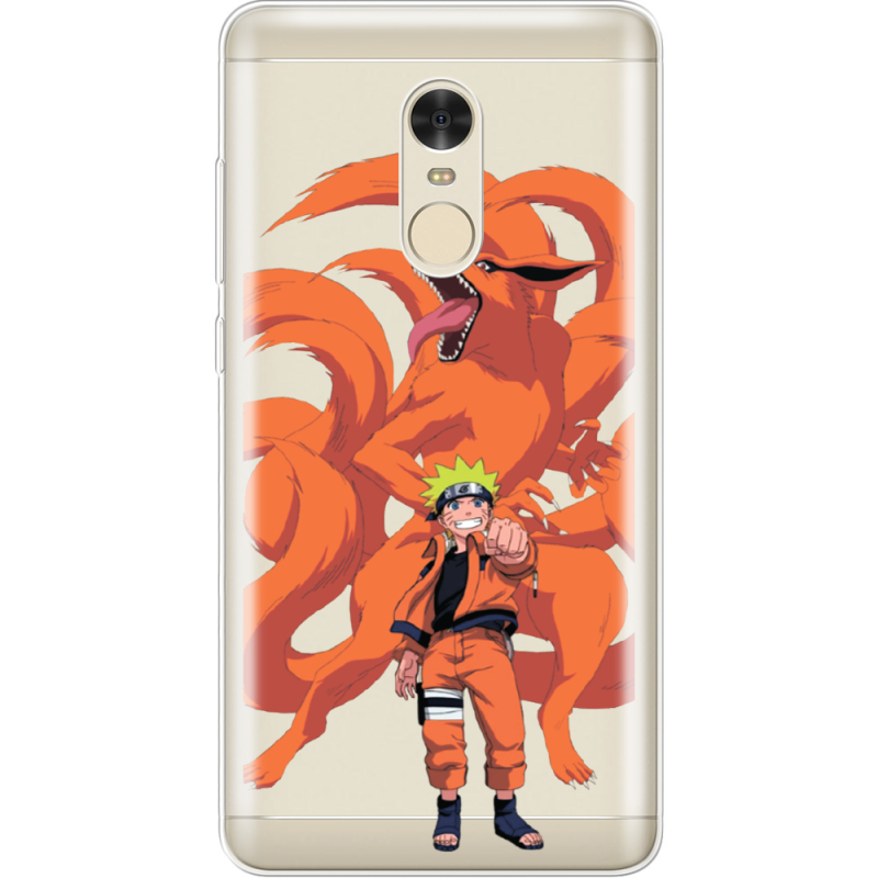 Прозрачный чехол Uprint Xiaomi Redmi Note 4 Naruto and Kurama