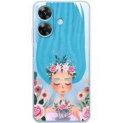 Прозорий чохол BoxFace Realme Note 60x Blue Hair