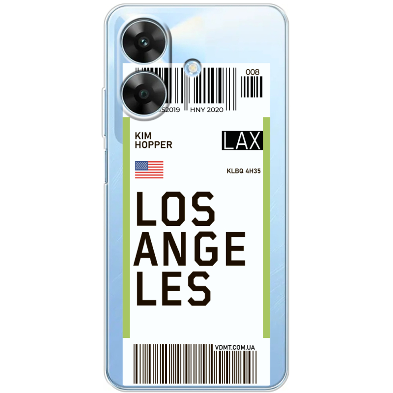 Прозорий чохол BoxFace Realme Note 60x Ticket Los Angeles