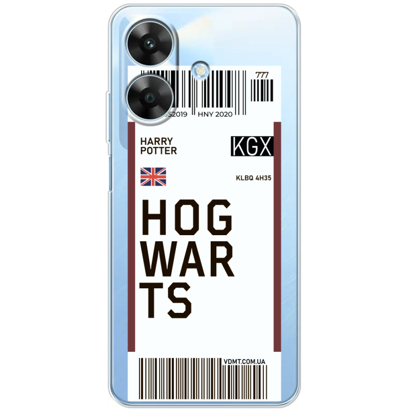 Прозорий чохол BoxFace Realme Note 60x Ticket Hogwarts