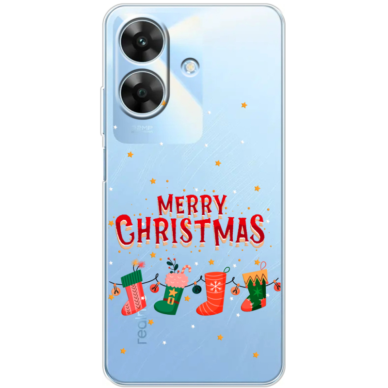 Прозорий чохол BoxFace Realme Note 60x Merry Christmas