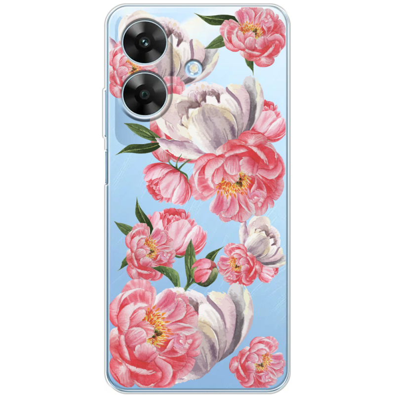 Прозорий чохол BoxFace Realme Note 60x Peony Watercolor Style