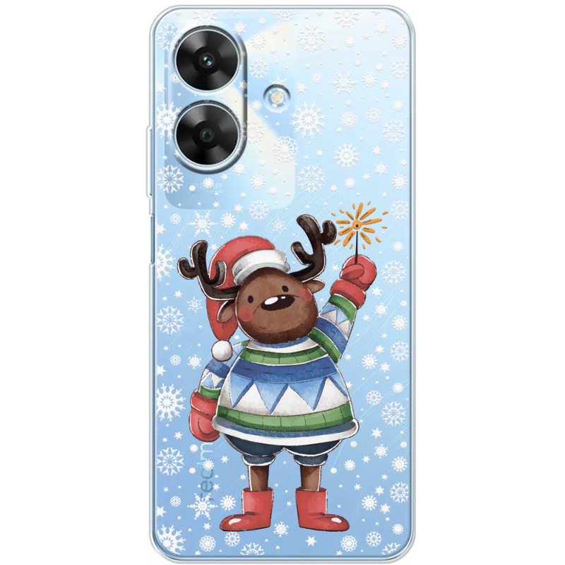 Прозорий чохол BoxFace Realme Note 60x Christmas Deer with Snow