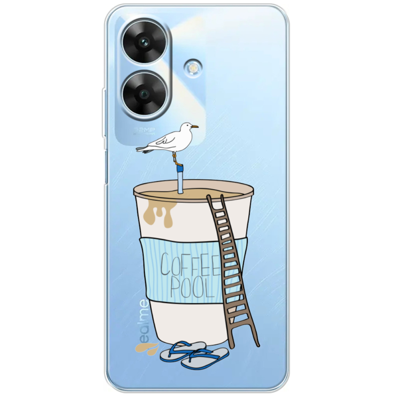 Прозорий чохол BoxFace Realme Note 60x Segull in Cofee Pool