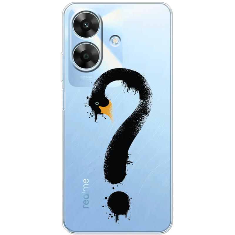 Прозорий чохол BoxFace Realme Note 60x Swan question