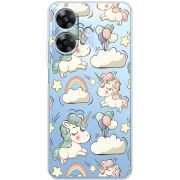 Прозорий чохол BoxFace Realme Note 60x Unicorns