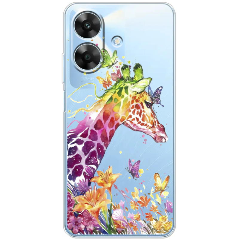 Прозорий чохол BoxFace Realme Note 60x Colorful Giraffe