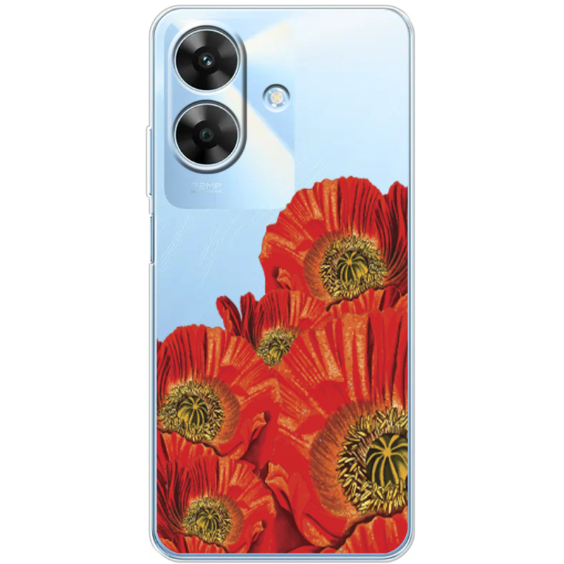 Прозорий чохол BoxFace Realme Note 60x Red Poppies