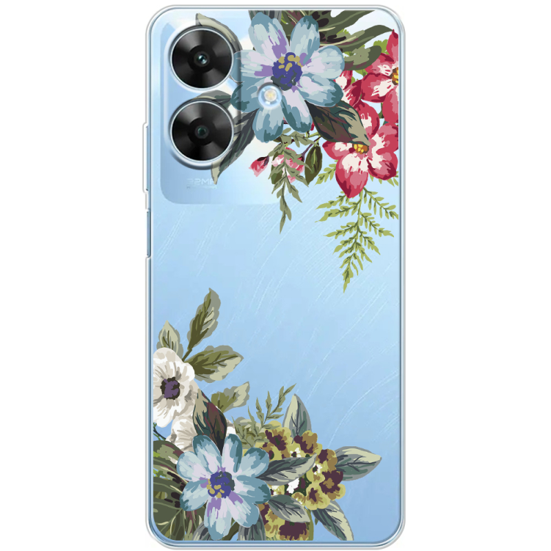 Прозорий чохол BoxFace Realme Note 60x Floral
