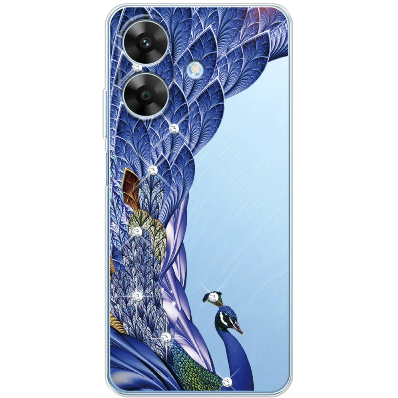 Чохол зі стразами Realme Note 60x Peafowl