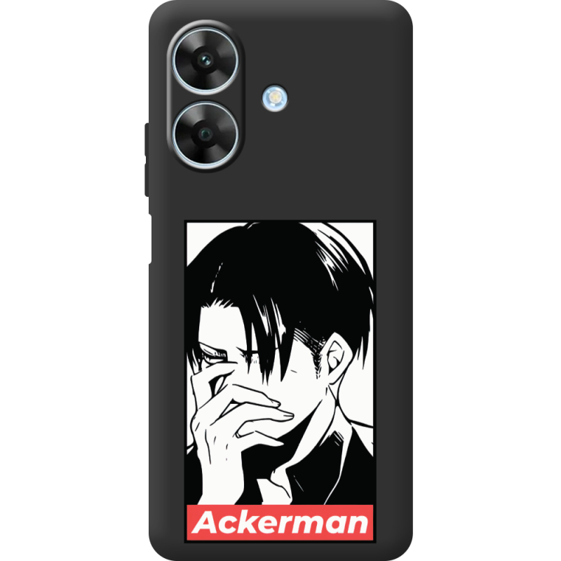 Чорний чохол BoxFace Realme Note 60x Attack On Titan - Ackerman