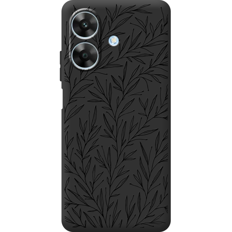 Чорний чохол BoxFace Realme Note 60x Leaves