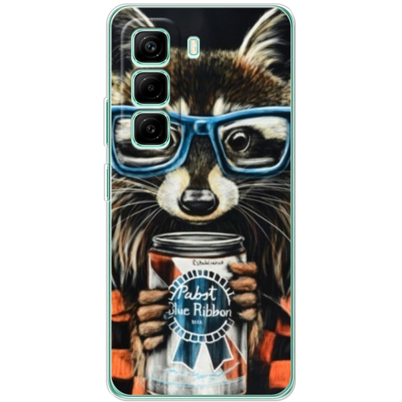 Чохол BoxFace Infinix Hot 50 Pro Plus Енот с банкой