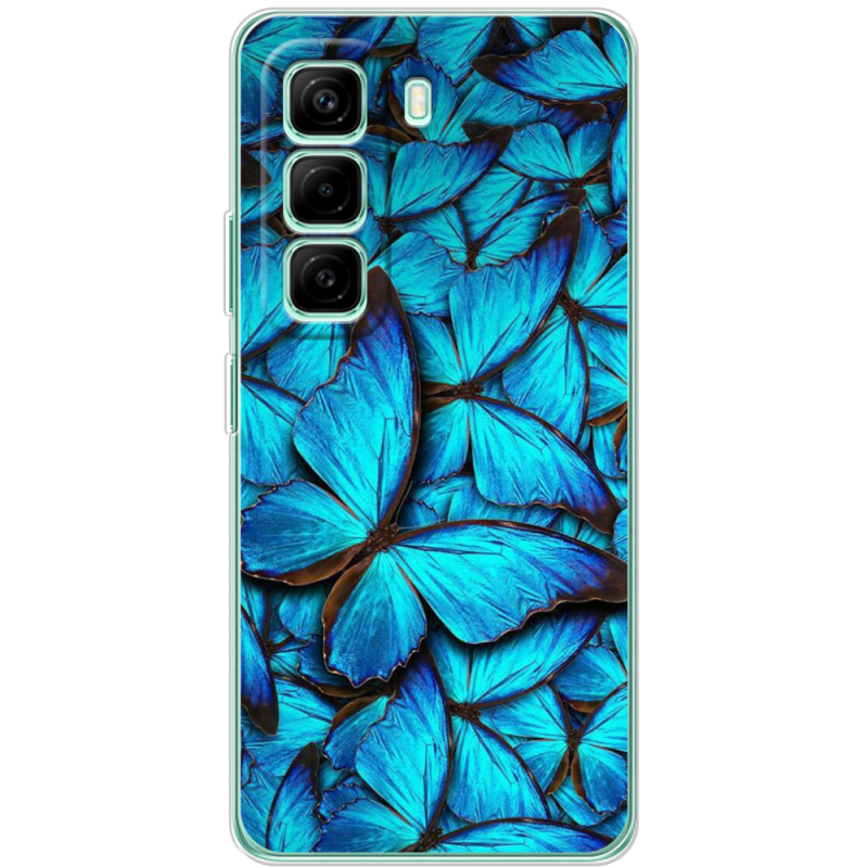 Чохол BoxFace Infinix Hot 50 Pro Plus лазурные бабочки