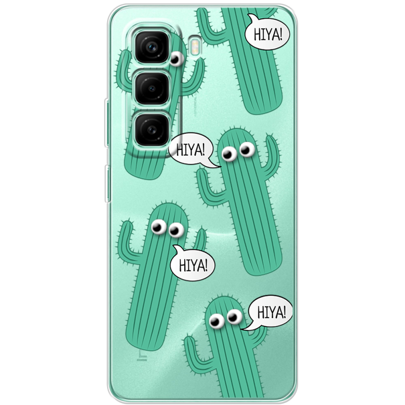 Прозорий чохол BoxFace Infinix Hot 50 Pro Plus с 3D-глазками HIYA