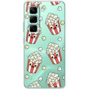 Прозорий чохол BoxFace Infinix Hot 50 Pro Plus с 3D-глазками Popcorn