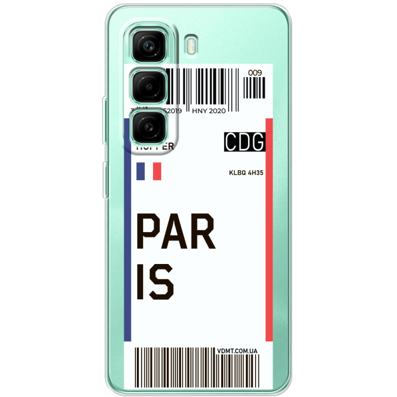 Прозорий чохол BoxFace Infinix Hot 50 Pro Plus Ticket Paris