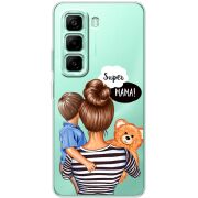 Прозорий чохол BoxFace Infinix Hot 50 Pro Plus Super Mama and Son