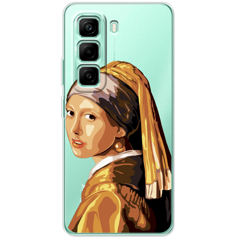 Прозорий чохол BoxFace Infinix Hot 50 Pro Plus Девушка с жемчужной серёжкой