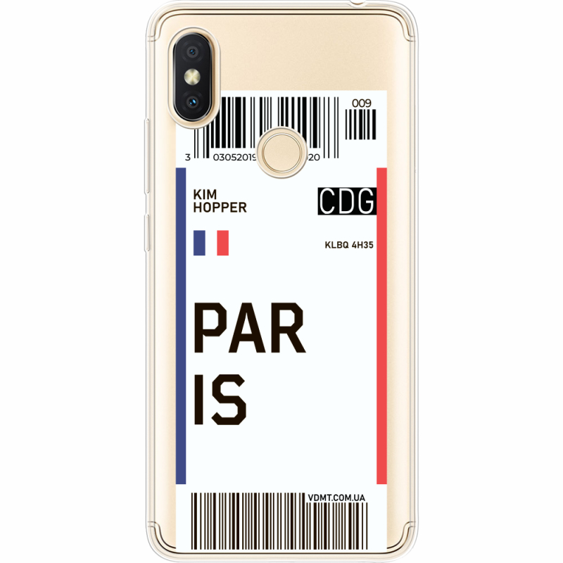 Прозрачный чехол Uprint Xiaomi Redmi S2 Ticket Paris