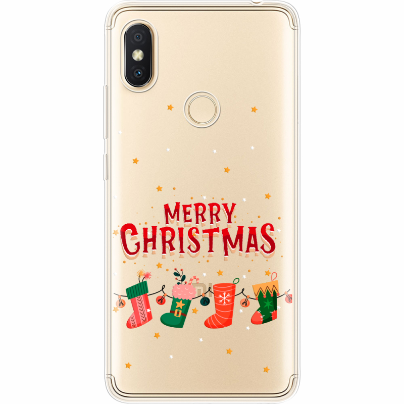 Прозрачный чехол Uprint Xiaomi Redmi S2 Merry Christmas