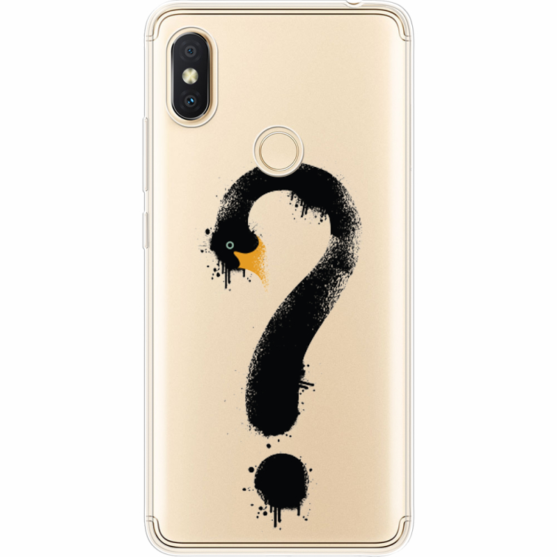 Прозрачный чехол Uprint Xiaomi Redmi S2 Swan question