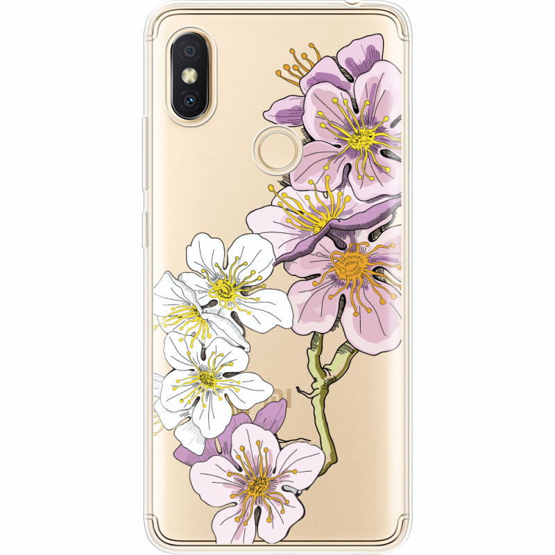 Прозрачный чехол Uprint Xiaomi Redmi S2 Cherry Blossom