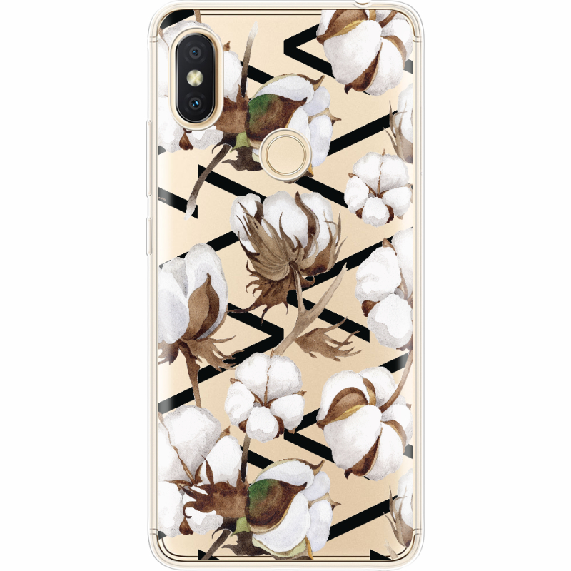 Прозрачный чехол Uprint Xiaomi Redmi S2 Cotton flowers