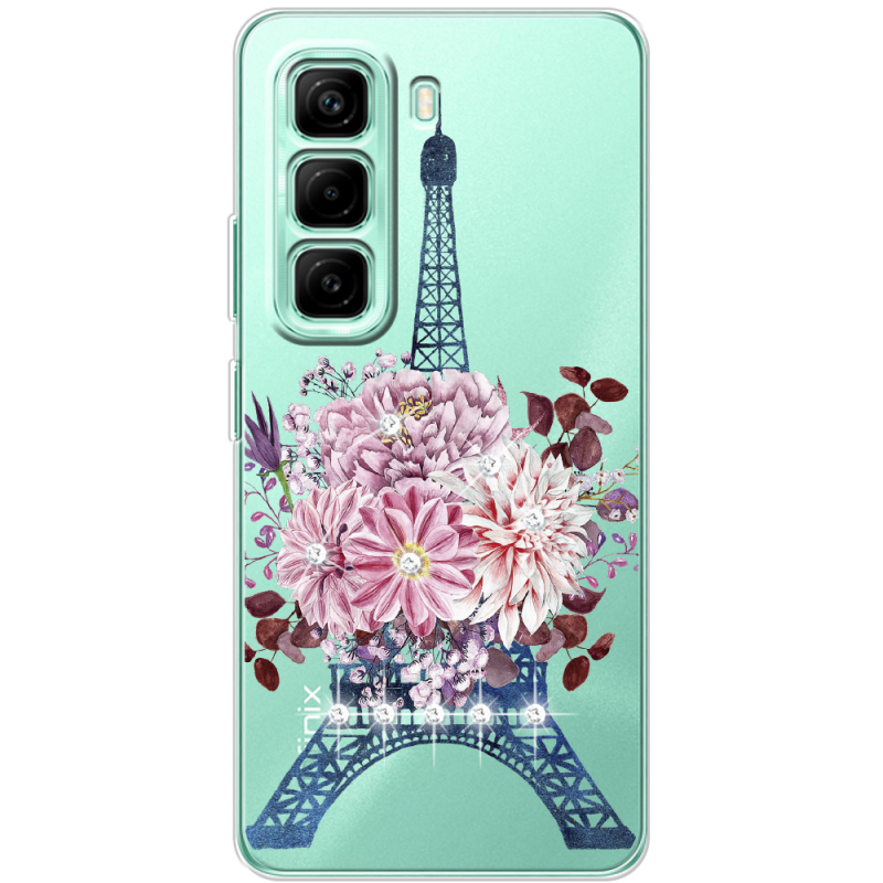 Чохол зі стразами Infinix Hot 50 Pro Plus Eiffel Tower