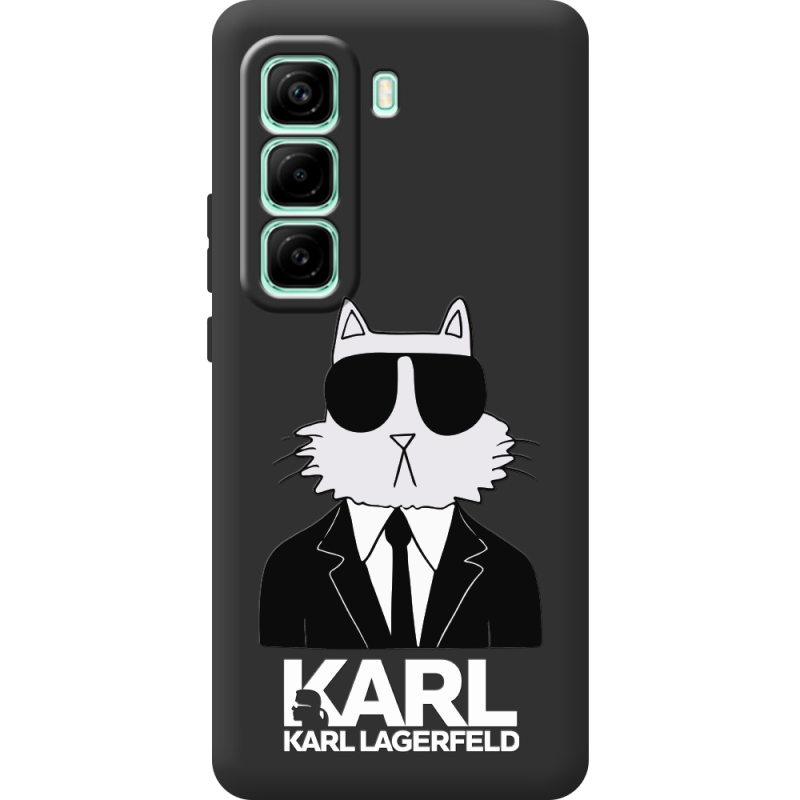 Чорний чохол BoxFace Infinix Hot 50 Pro Plus Cat in Black