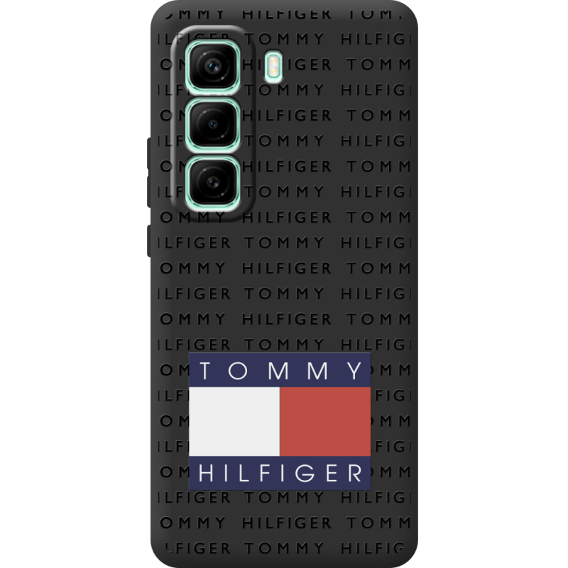 Чорний чохол BoxFace Infinix Hot 50 Pro Plus Tommy Print