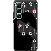 Чорний чохол BoxFace Infinix Hot 50 Pro Plus Flower Hair