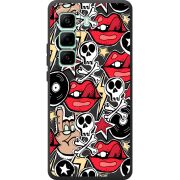 Чорний чохол BoxFace Infinix Hot 50 Pro Plus Rock Graffiti