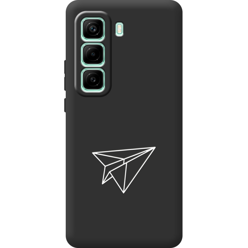 Чорний чохол BoxFace Infinix Hot 50 Pro Plus Paper Plane