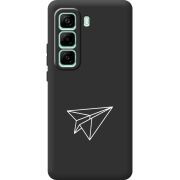 Чорний чохол BoxFace Infinix Hot 50 Pro Plus Paper Plane