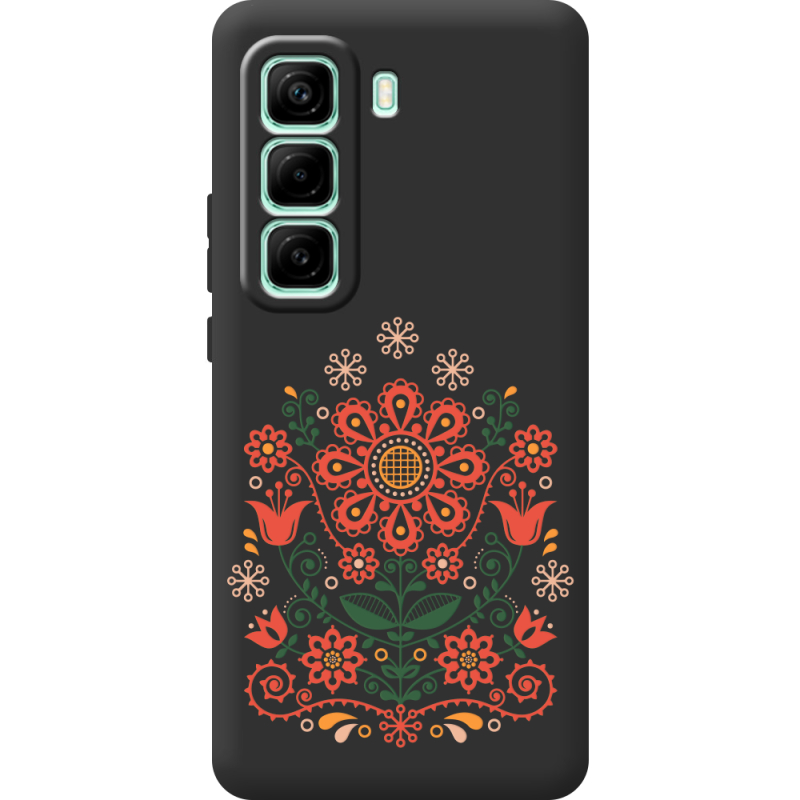 Чорний чохол BoxFace Infinix Hot 50 Pro Plus Ukrainian Ornament