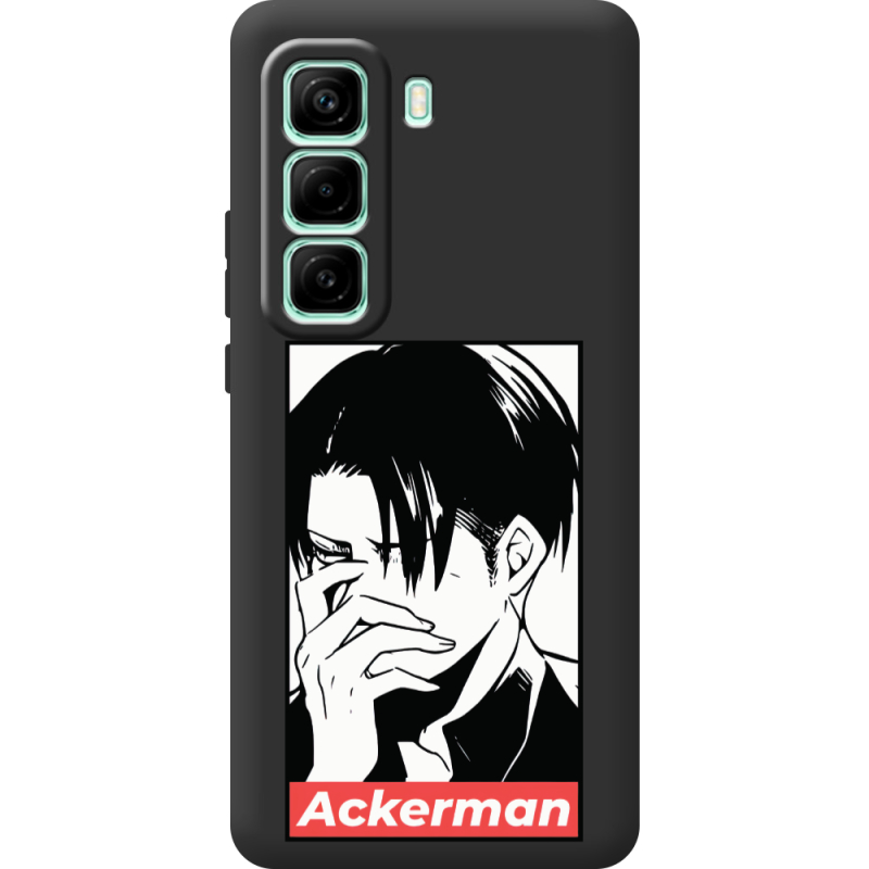 Чорний чохол BoxFace Infinix Hot 50 Pro Plus Attack On Titan - Ackerman