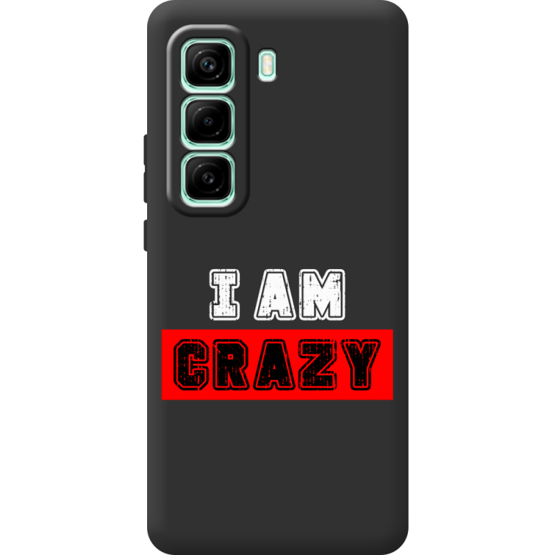 Чорний чохол BoxFace Infinix Hot 50 Pro Plus I'm Crazy