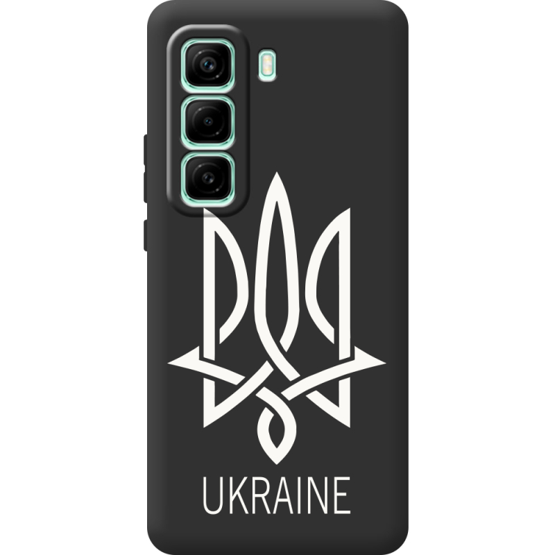 Чорний чохол BoxFace Infinix Hot 50 Pro Plus Тризуб монограмма ukraine