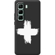 Чорний чохол BoxFace Infinix Hot 50 Pro Plus Білий хрест ЗСУ