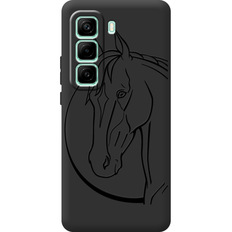 Чорний чохол BoxFace Infinix Hot 50 Pro Plus Horse