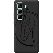 Чорний чохол BoxFace Infinix Hot 50 Pro Plus Horse